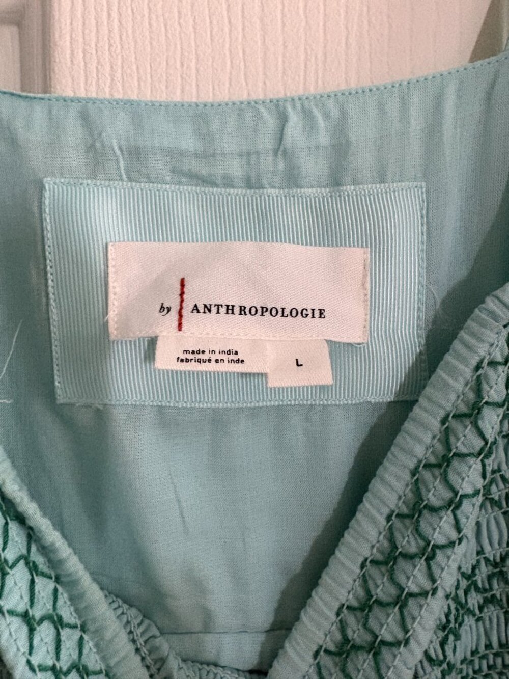 ANTHROPOLOGIE SQUARE-NECK SMOCKED TIERED MIDI DRESS Size L - Picture 3 of 6